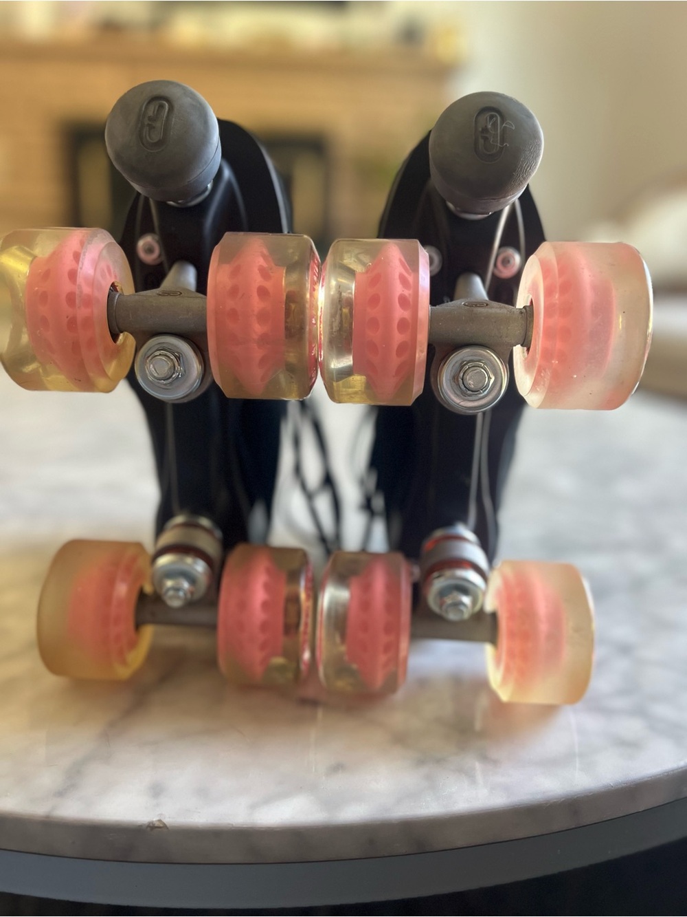 Moxi Lolly Women's Roller Skates - Black with Orange Wheels, Size 6 - Picture 2 of 5